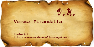 Venesz Mirandella névjegykártya